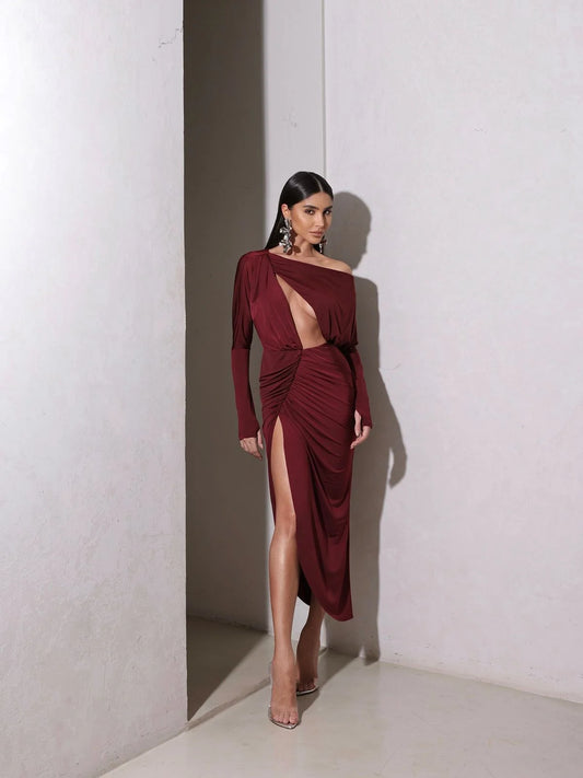 Vestido midi Arrais