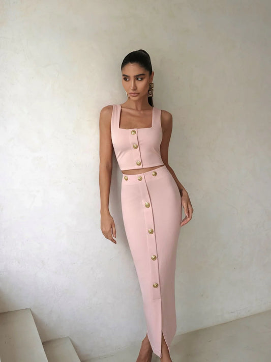 Conjunto Cropped y Falda Brett