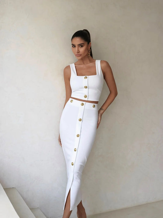 Conjunto Cropped y Falda Brett