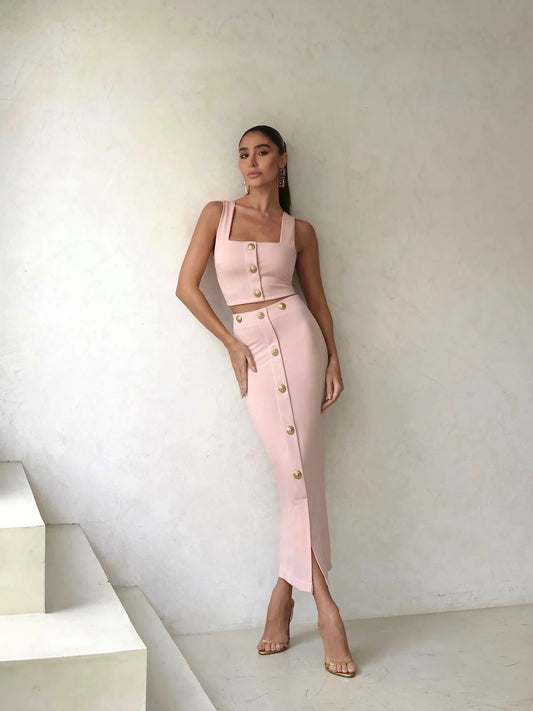 Conjunto Cropped y Falda Brett